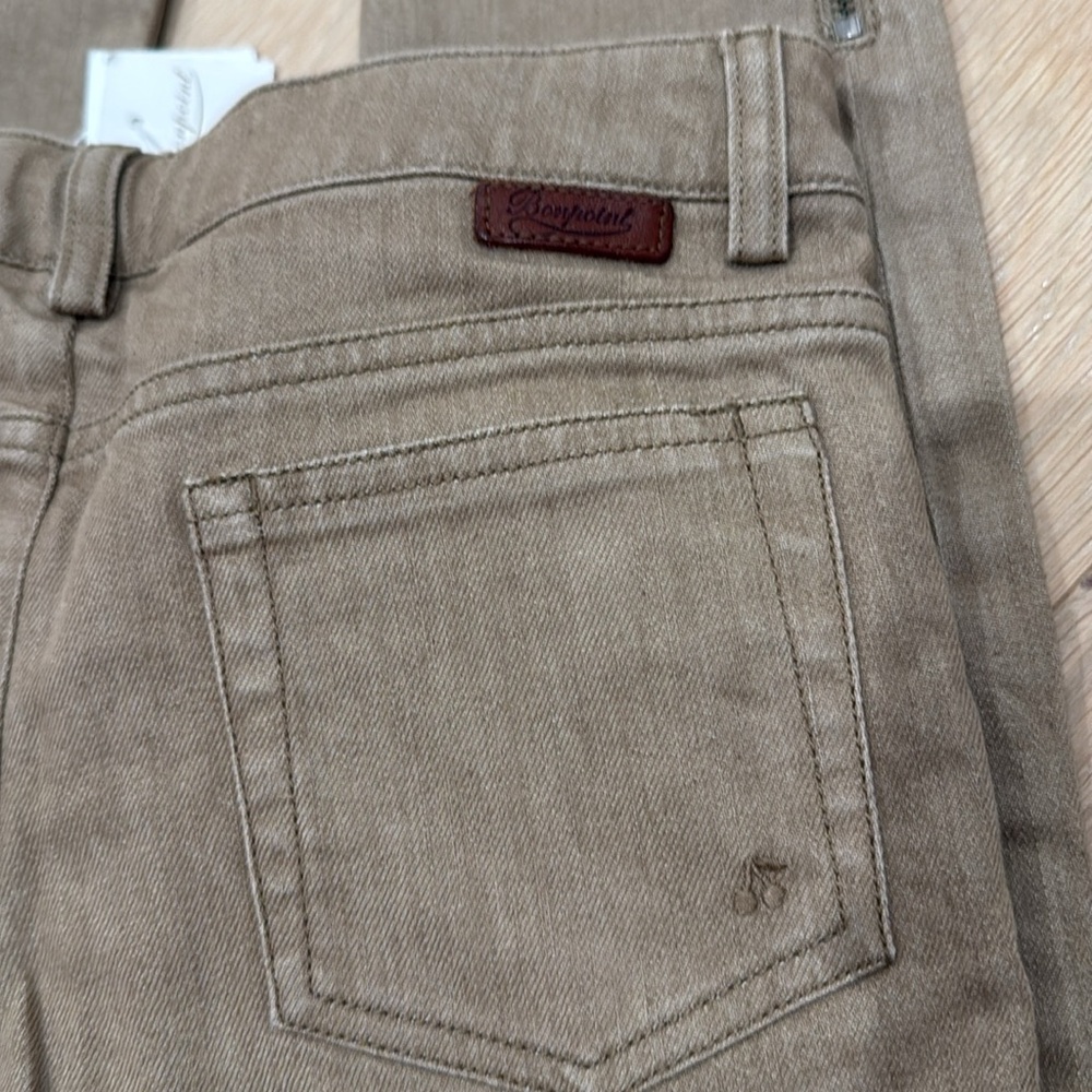 Bonpoint beige denim skinny jeans size 12